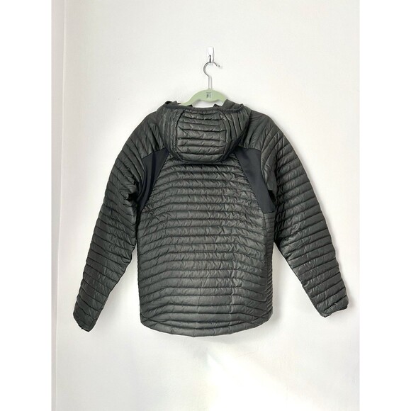 Eddie Bauer First Ascent Microtherm Down Hooded Jacket Mens Black EB800 Puffer M - Picture 7 of 12